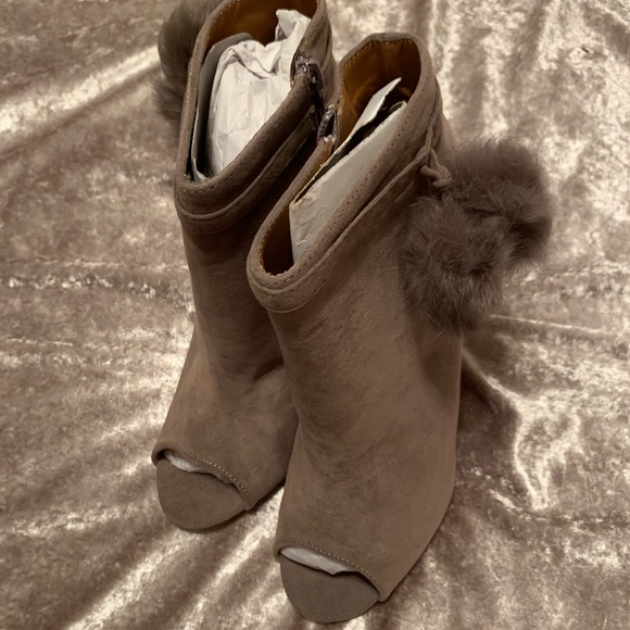 Open Toe Bootie Boots - Picture 9 of 16